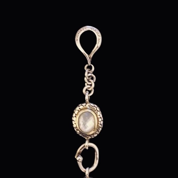 Michael Dawkins .925 Sterling Silver and Mother of Pearl Link Bracelet - Picture 5 of 9